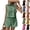 26# Green, variant on Womens Summer 2 Piece Linen Sets Sleeveless Button Crew Neck Vest Tops Matching Shorts Set Travel Vacation Casual Outfits,Hot Pink,L