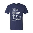 thumbnail image 2 of Eat Sleep Pray Repeat for Christians Faith | Mens Inspirational/Christian Premium Tri Blend T-Shirt, Vintage Navy, X-Large, 2 of 3