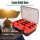 thumbnail image 1 of Caja de aparejos de pesca Compartimento Almacenamiento de cebos para señuelos Portaequipos de pesca (Rojo), 1 of 7