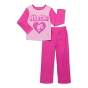 Barbie Girls Long Sleeve Top and Pants Pajama Set, 2-Piece, Sizes 4-12