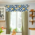 thumbnail image 3 of Yayeee Kitchen Valance Rod Pocket 54" x 18" Living Room Window Curtain, Retro Plaid Lemon, 3 of 6