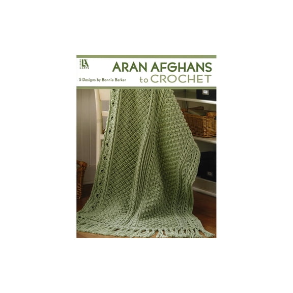 Leisure Arts Aran Afghans to Crochet – Textured Afghan Pattern Book with Cable and Post Stitches – Intermediate Designs Using Medium Weight Yarn – 32 Pages, Softcover
