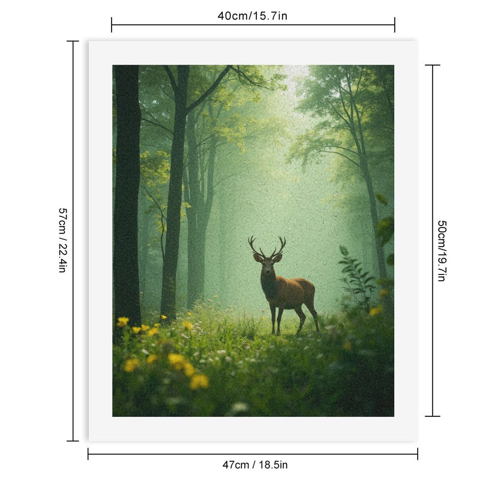 Paint by Numbers Kit for Adults, Deer In Sunlit Forest Clearing Paint by Numbers, Easy Paint by Numbers Kit for Adults Beginner, DIY Adult Paint by Number Kits on Canvas, Home Decor