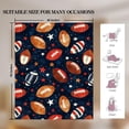thumbnail image 5 of Football Blanket Football Throw Blanket Super Soft Plush Flannel Fleece Bedding Footballs Gifts for Boys Girls Men Women Lovers Adults Stuff for Couch Sofa Bed Room Decor 40"X50", 5 of 7