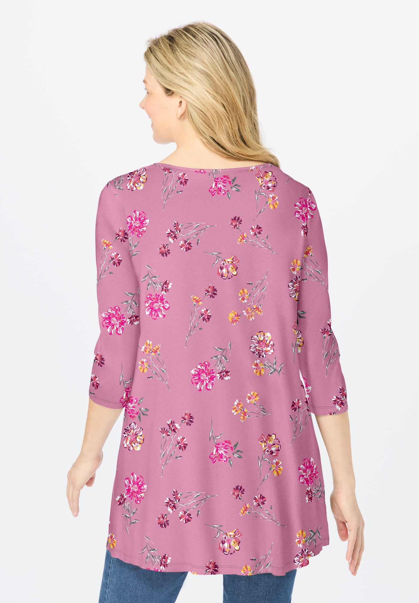 Plus Size V-Neck Pintucked Tunic - image 2