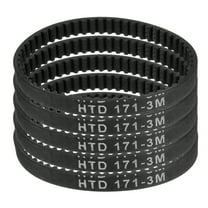 5 Packs HTD-3M Rubber Timing Belt 57 Teeth, 171mm Pitch Length x 6mm Width x 2.4mm Height, Pulley Timing Belt