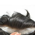 thumbnail image 2 of Durable Hair System For Men French Lace Front Mens Toupee Human Hair Pieces Natural Hairline Fine Mono Hair Prosthesis, 2 of 6
