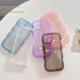 thumbnail image 6 of Compatible iPhone 11 Case, Curly Wave Edge, Cute Transparent Bling Glitter Star Design, Soft TPU Shockproof Protective Case for Women and Girls (Black), 6 of 10