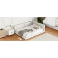 thumbnail image 7 of Beige Upholstered Queen Platform Bed With - Long-lasting Construction & Elegant Linen Charging Ports, Fabric, 7 of 7