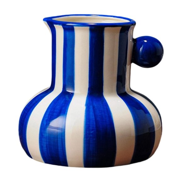 Striped Vase Elegant for Home Modern Flower Vase Unique Centerpiece for Table Perfect Idea for Housewarming Wedding Anniversary