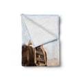 thumbnail image 2 of Donkey Soft Flannel Fleece Blanket, Greek Donkey up in the Mountains of Lesvos Island in Mediterranean Sea Digital Image, Cozy Plush for Indoor and Outdoor Use, 60" x 80", Multicolor, by Ambesonne, 2 of 6