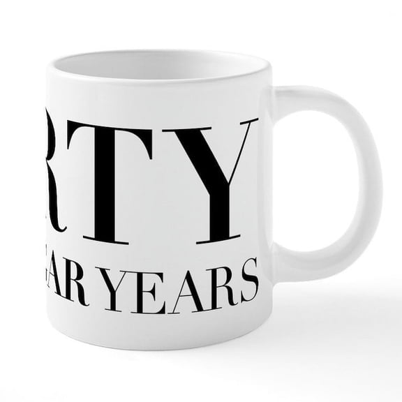 CafePress - Forty The Cougar Years - 20 Oz White Ceramic Mega Mug