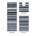 thumbnail image 6 of Better Trends 3 Piece Bathroom Rug Set 100% Polyester Soft Water Absorbent Non Slip Bath Mat Machine Washable Rug Griffie Collection - Gray, 6 of 8