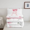 thumbnail image 5 of Manfei Lovely Bowtie Twin Comforter Sets,Kawaii Letter A Bedding Set,Pink,Pink Reversible,2-Piece,1 Comforter and 1 Pillowcase, 5 of 7