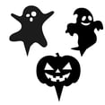 thumbnail image 1 of Letrero de Halloween Gloria 3 piezas Estacas de Jardín Fantasma Calabaza, 1 of 9
