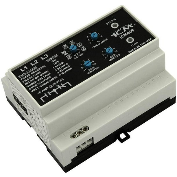 ICM Controls ICM409 Three Phase Line Voltage Monitor - Walmart.com