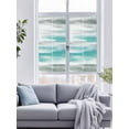 thumbnail image 4 of Non-Adhesive Static Cling Window Tint, Teal Grey Ombre Window Privacy Film Frosted, Abstract Art Oil Painting Modern Insulated Windows Frosted Films for Living room, 35.4 x 78.7 Inches, 4 of 9