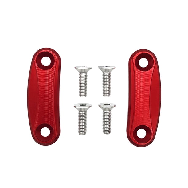 2x extensores de espejo de motocicleta elevadores de montaje de espejo duraderos con tornillos de aluminio Rojo Sharpla Elevador de montaje de espejo
