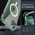 thumbnail image 6 of JETech Magnetic Case for iPhone 11 Pro Max 6.5-Inch Compatible with MagSafe Wireless Charging, Shockproof Phone Bumper Cover, Anti-Scratch Clear Back (Midnight Green), 6 of 7