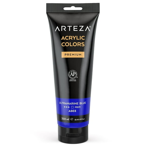 Arteza Premium Acrylic Paint (Ultramarine Blue) 250ml Tube - Single Color