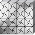 thumbnail image 1 of (5 hojas, plateado) Azulejos para salpicaduras para encimeras de cocina, baño, chimenea, contacto, pegatinas de pared de metal, decoración, molino de viento, rompecabezas, vidrio mixto, 1 of 5