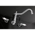 thumbnail image 2 of Kingston Brass KS1021PL Heritage Two-Handle Wall Mount Roman Tub Faucet, Polished Chrome, 2 of 5