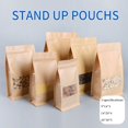 thumbnail image 2 of 50PCS Kraft Paper Food Storage Bags for Cookies Candy Chocolate Cake Bakery Gift Packaging Window Packaging Bags Stand Up Bags, 2 of 10