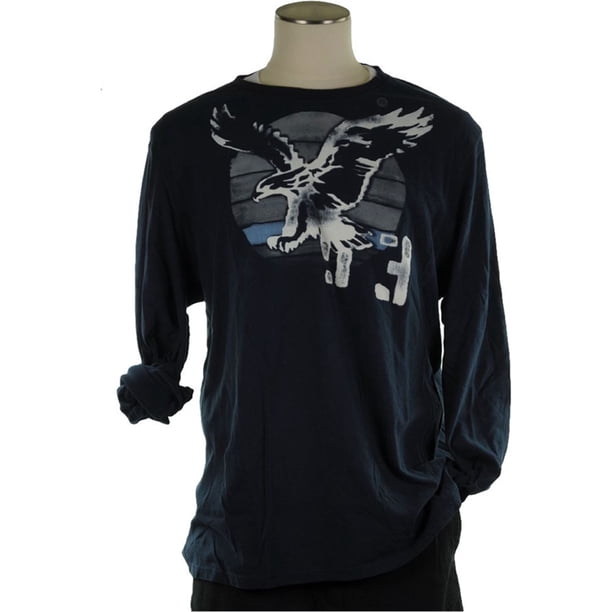 American Eagle Outfitters Camiseta gráfica de ajuste atlético para hombre, azul, XXL