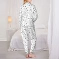 thumbnail image 3 of KLL Airplane Print Women's Long Sleeve Pajamas with Pants Sleepwear Loungewear 2 Set-X-Large, 3 of 8