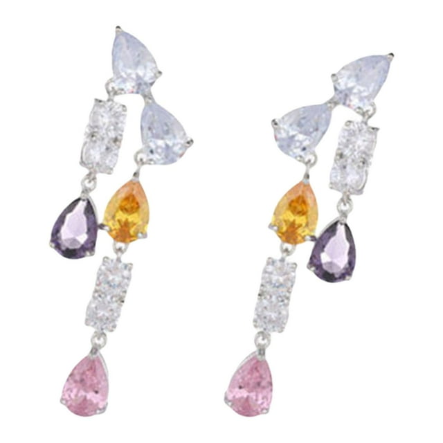 Aretes Colgantes Yinane Colorido Brillante 2 Piezas