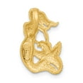 thumbnail image 3 of Finest Gold 14K Yellow Gold Satin Diamond-Cut Open-Backed Mermaid Pendant, 3 of 3