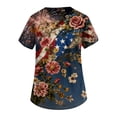 thumbnail image 5 of Bbyeadc Oversize 250 Anniversary United States T-Shirts for Women Short Sleeve Gift Freedom T-Shirt V Neck United States Shirt Fashion Going Out Top,Dark Blue(S), 5 of 5