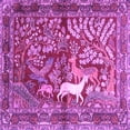 thumbnail image 1 of Ahgly Company Indoor Square Persian Purple Traditional Area Rugs, 4' Square, 1 of 4