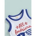 thumbnail image 5 of Bagilaanoe 4th of July Baby Boy Outfits Patriotic Letter Glasses Star Print Sleevelesank Tank Top + Shorts Independence Day Clothes Set 0-24M, 5 of 7