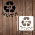 thumbnail image 2 of Recycle Logo Stencil 11.8x11.8 inch Recycle with Text Stencil Reusable Plastic Recycle Sign Stencil with Leaf Pattern DIY Reuse Logo Stencil for Painting on Garbage Containers, 2 of 9