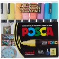 Posca Medium Point 8Color Soft Colors Paint Marker Set