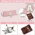 thumbnail image 4 of YOOLIFE Cute Initial Travel Makeup Bag - Teen Girl Gifts Trendy Stuff Sister Daughter Friend Girls Birthday Gifts for Teens Bridesmaid Gifts for Girl Women Monogram Makeup Bag Make Up Bag Pink C, 4 of 7