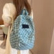 thumbnail image 3 of Minnieouse escolar para mujer, bolso a cuadros de nailon a la moda, portátil, para playa, oficina, deportes, senderismo, botella de agua, bolso de Mochilas Minnieouse AP012103-00, 3 of 6