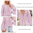 thumbnail image 4 of Tops de manga larga con estampado floral,Blusa de manga larga Blusa de manga larga redonda Blusa de manga larga con cuello redondo Máxima confiabilidad, 4 of 6