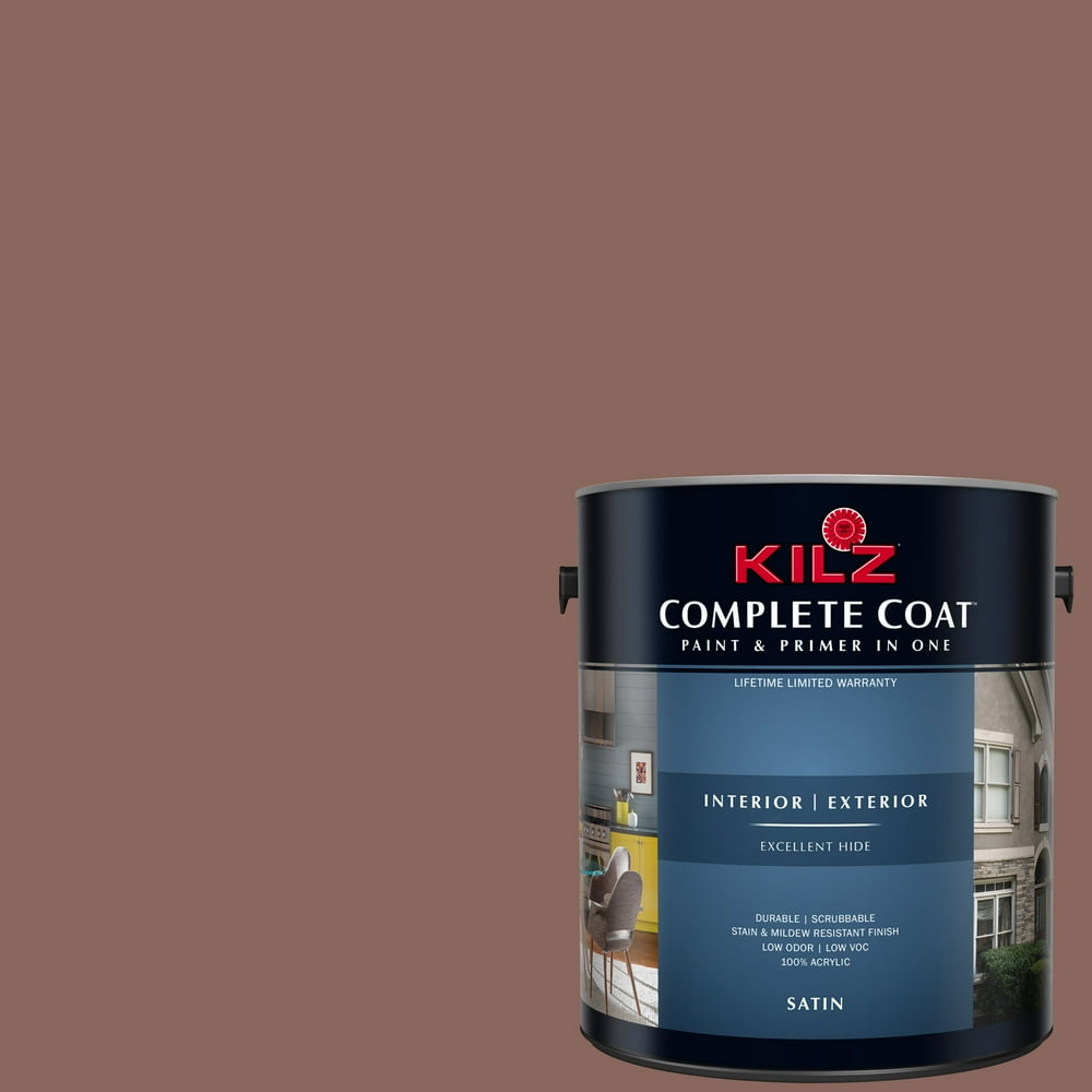 Brown Chipotle, KILZ Complete Coat Interior/Exterior Paint & Primer in