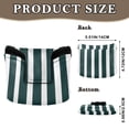 thumbnail image 2 of Haosy Dark Green and White Striped Golf Mallet Putter Cover Strong Magnetic Leather Golf Club Headcover Closure, 2 of 7
