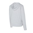 thumbnail image 3 of Women's Concepts Sport White/Gray Kansas City Royals Liftoff Striped V-Neck Hoodie, 3 of 3