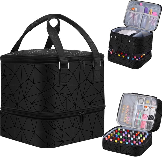 Funda organizadora de esmaltes de uñas FCQQYWZ con capacidad para más de 42 botellas