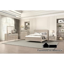 Kaira 5pc Queen Bedroom Set, Chest, Dresser Mirror, Natural Oak Brown