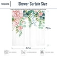 thumbnail image 2 of Pink Green Floral Eucalyptus Shower Curtain 72Wx72H Inch Flowers Leaves Watercolor Cute Botanical Spring Natural Bouquet Plant Garden Aesthetic Waterproof Polyester Fabric Bathroom Bathtub, 2 of 6