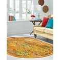 thumbnail image 3 of Rugs.com Calypso Collection Rug – 8' x 10' Oval Yellow Medium Rug Perfect For Living Rooms, Large Dining Rooms, Open Floorplans, 3 of 8