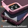 thumbnail image 5 of TJS for Motorola Moto G Power 2023 Phone Case, with Tempered Glass Screen Protector, Dual Layer PC Back Soft Bumper Resilient Shock Absorb Protective Cover for Moto G Power 2023 (Pink), 5 of 8