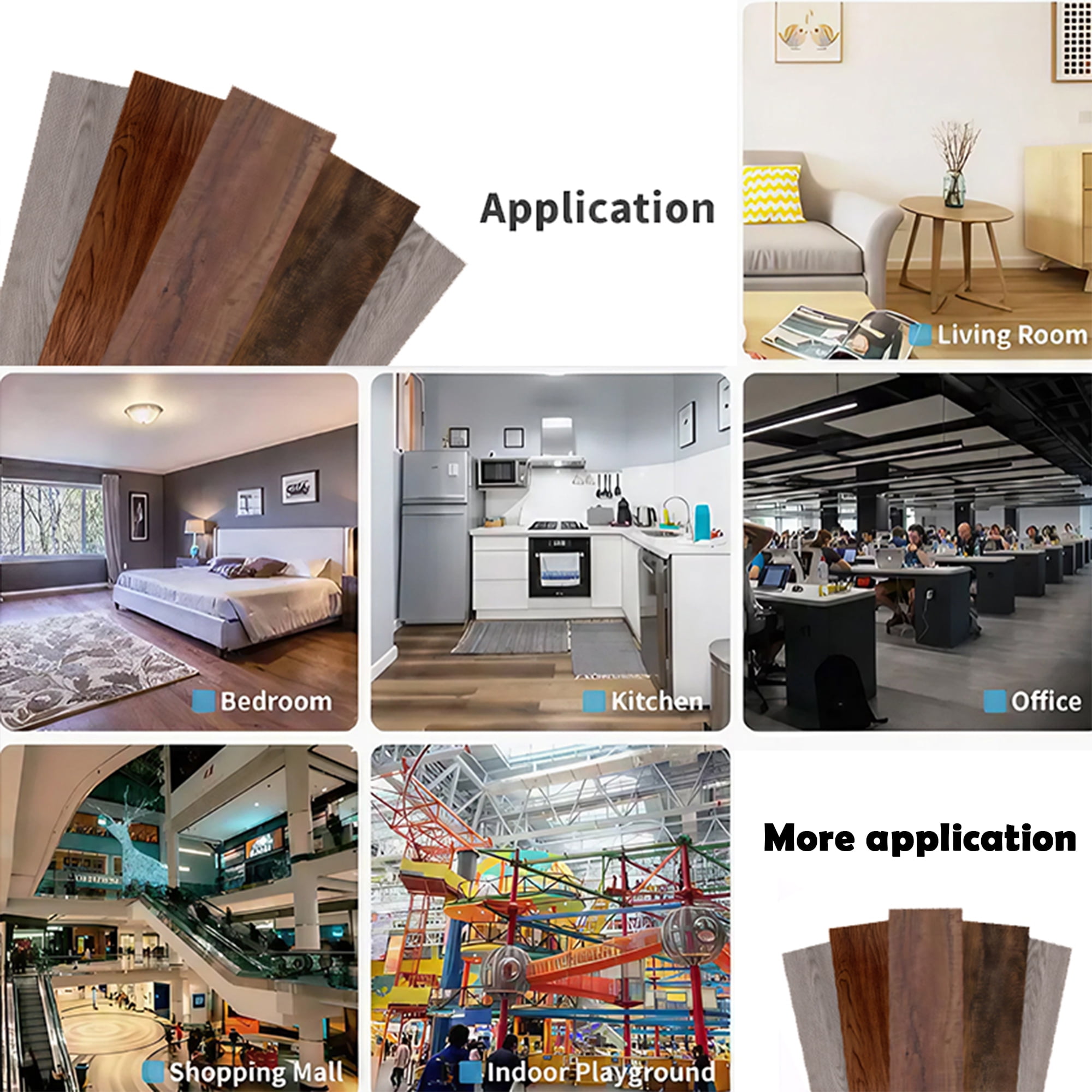 54pcs (cover 81 Sq. Ft), Each pcs 36''*6''. Peel & Stick, Vinyl Plank Flooring, Wood Grain, Self-adhesive and Waterproof Tile Sticker, DIY Stickers- for decorating living rooms, bedrooms, offices