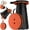 Orange, variant on Upgraded Collapsible Stool, 400lbs Max Weight, Lightweight But Sturdy, Portable Retractable Folding Telescoping Foldable Camping Stool for Adults Outdoor Fishing Hiking Gardening Travel BBQ