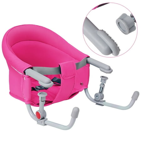 Gymax Portable Folding Baby Hook On Clip On High Chair Booster